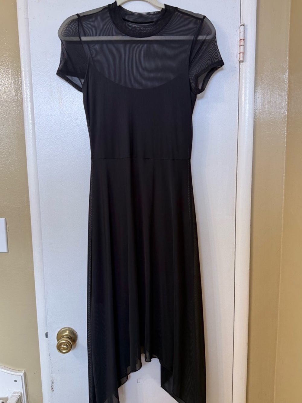 Midnight Hour High-Low Mesh Gothic Chic Dress